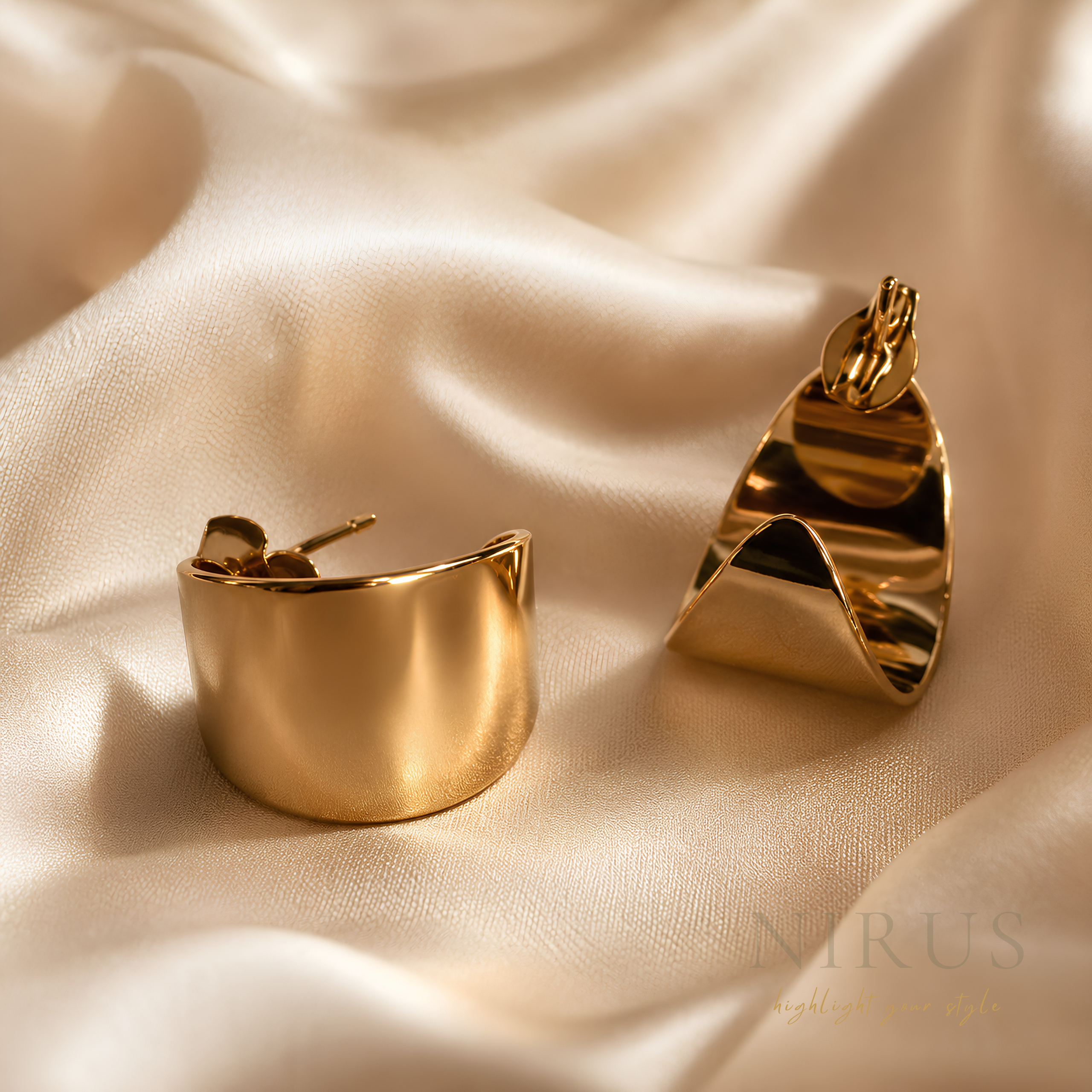 Luna Hoop Studs