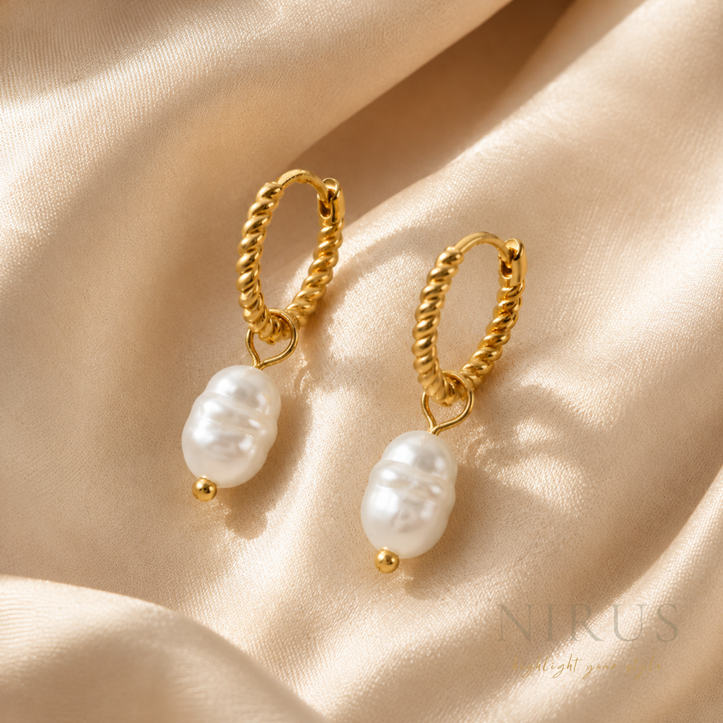 Torsade Pearl Hoops