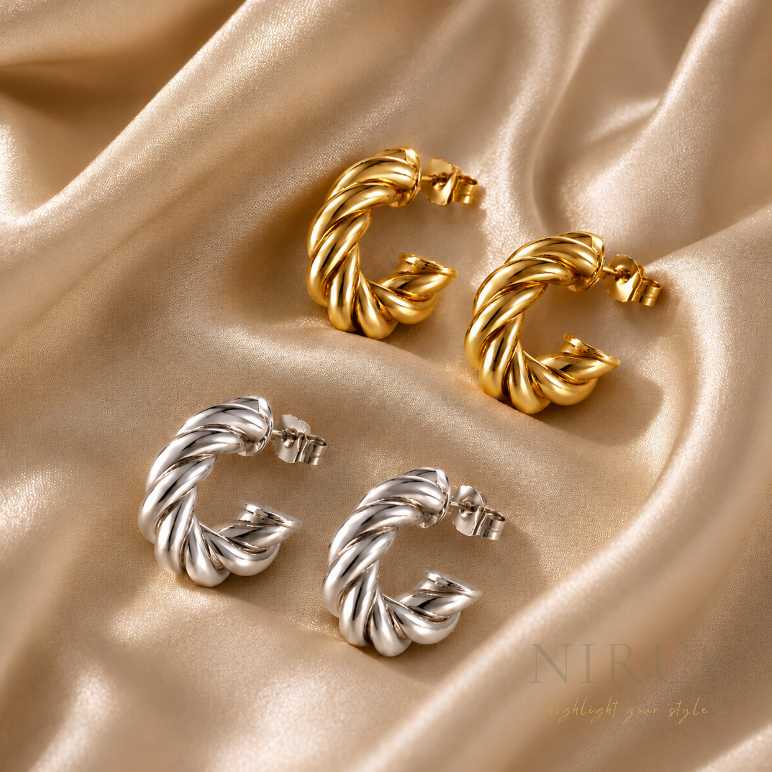Torsade Hoop Studs